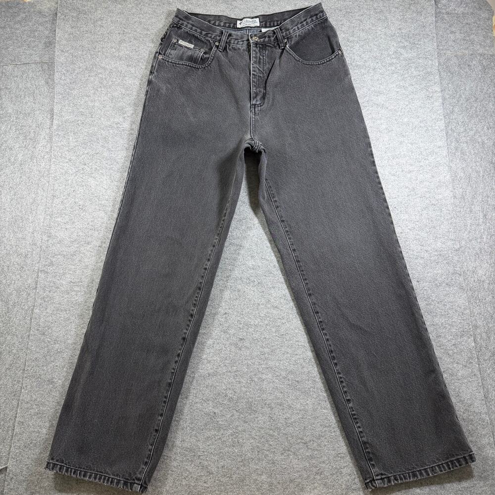 Columbia Durable Jeans Mens 32x32 Faded Black Relaxed Fit Cotton Denim Outdoor